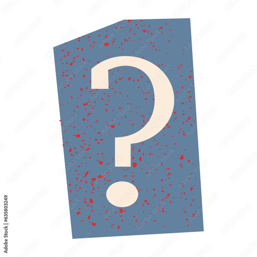 Magazine cutout question mark Stock Vector | Adobe Stock