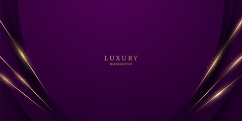 purple abstract background with luxury golden elements vector illustration