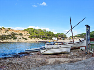 Naklejka na meble boats in the beach