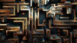 Metallic labyrinth with interwoven gradients