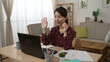 © PRPicturesProduction - Asian business woman explain to colleagues about plan in video conference. business team using computer for online meeting in video call. employee talking to webcam on laptop while working from home
