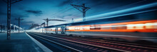Train In Motion Blur
