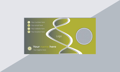 Professional corporate e-signature design layout.