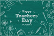Free vector hand drawn teachers' day background