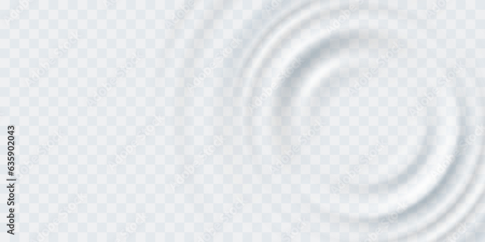 Ripple, splash water waves surface from drop isolated on transparent ...