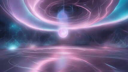 Wall Mural - abstract art concept, i am your bro or neutron surrounded by an electron cloud and dark matter, ener