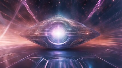 Wall Mural - abstract art concept, protons electron quantum computer of the distant future, background of dark ma