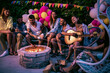 © ivanko80 - Group of friends having fun in camp