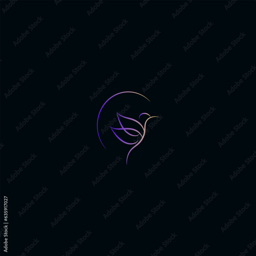 Vector logo of a Flying Bird. Elegant bird, eagle, and hawk design in ...