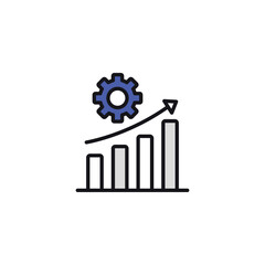 Development icon design with white background stock illustration