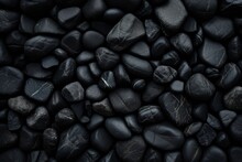 Black Stones Background Generative Ai