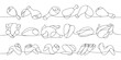 © Lifeking - Fresh chicken parts set one line continuous drawing. Raw chicken meat parts continuous one line illustration. Vector minimalist linear illustration.
