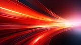 Fototapeta  - Energetic banner illustration featuring abstract speed and vibrant luminosity - Rapid motion blur gives rise to a striking pattern of bold red straight lines, akin to dynamic laser 