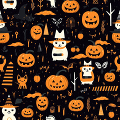 Halloween seamless pattern