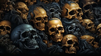 seamless backdrop of a skull wallpaper.