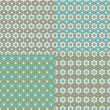 hexagon seamless flower tile patterns blue tan green