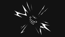Vector Moving Flash Graphic, Comic Force Explosions Or Energy Shaped Graphic Designs. Explosion Effect Followed By A Flash In The Form Of Movement, Mango Style. 