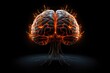 a digitally rendered human brain
