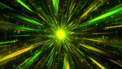 Wall Mural - hyperspace seamless loop of green yellow animation line with a magenta neon effect