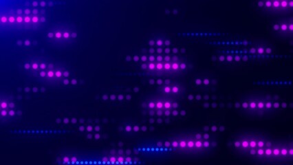 Wall Mural - seamless movement of blue and pink monotone dots on dark background