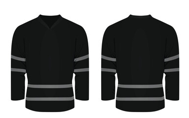 Wall Mural - Black  ice hockey shirt. vector illustration