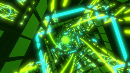 Wall Mural - abstract motion glowing neon geometric colorful background