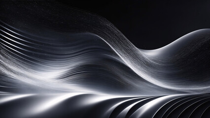 Abstract background for elegant design cover or fantasy composition, silver wave line