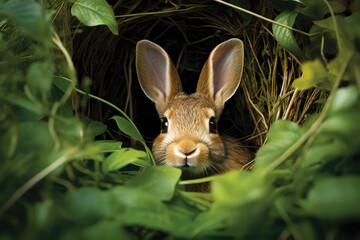 Rabbit in the wild ,  wildlife photography