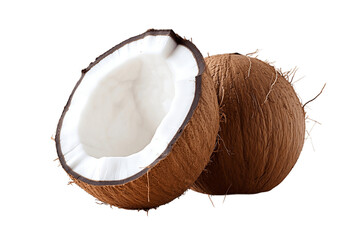 Wall Mural - Coconut on a Transparent Background. AI