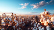 A field of cotton that's ready to be harvested on the farm.