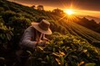 Farmers working in coffee plantations