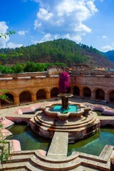 Wall Mural - Fountain in Capuchinas convent in La Antigua Guatemala.