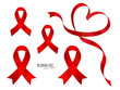 レッドリボン Classic red ribbon illustration