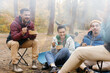 © Oleksii Syrotkin/Stocksy - Camping relationship fun recreation food repast forest