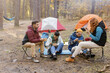 © Oleksii Syrotkin/Stocksy - Nature trekking dinner group tourist lifestyle accommodation
