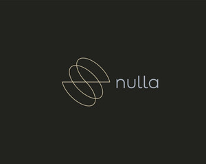 Wall Mural - Linear logo from rotating elements. Creative S letter logotype. Vector illustration.