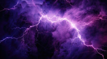 An Electric Purple Lightning Storm That Flashes And Crackles Across A Darkening Sky. Abstract Wallpaper Backgroun