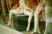 Mannequins On A Showcase 