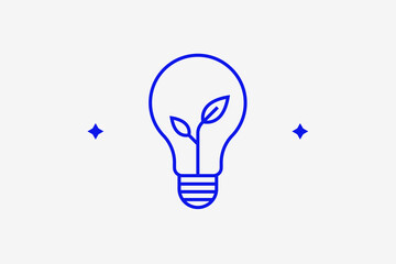 green energy illustration in flat style design. Vector illustration in trend blue color. 
