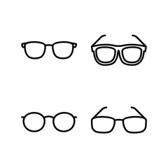 Wall Mural - Glasses icon vector. eye glasses icon. sunglasses