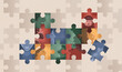© Ivan Haidutski/Stocksy - Diverse puzzle of multiracial people coming together in unity.