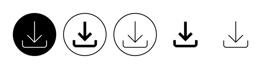 Download icon set. Download vector icon