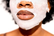Skincare A Woman With A Moisturizing Face Mask