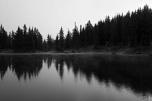 Alpine Lake And Forest At Dawn, Cascade Range, Washington