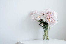 Flower Vase With Delicate White Flowers