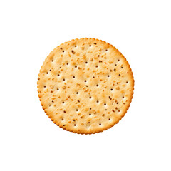 Sticker - Crunchy cracker on transparent background from above