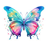 Fototapeta Motyle - transparent background butterfly painting