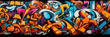 Illustration Of Abstract Graffiti Background, Generative AI