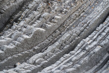 Grey Layered Stone Texture Zumaia Beach