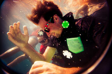 Underwater Fun With Friends Playing Poker